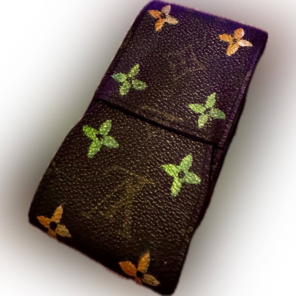 Louis Vuitton up cycled cigarette case, lipstick holder business card